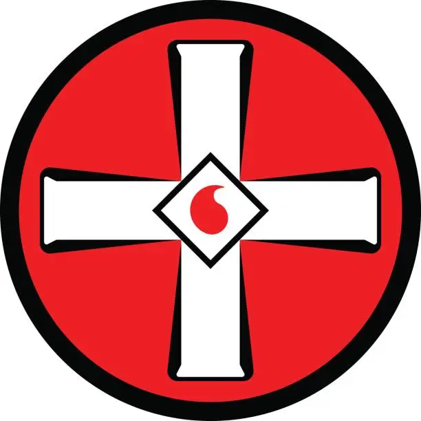 Vector illustration of Emblem of the Ku Klux Klan. Vector