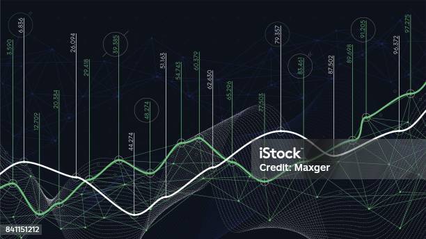 Concetto Di Analisi Digitale Visualizzazione Dei Dati Pianificazione Finanziaria Vettore - Immagini vettoriali stock e altre immagini di Tempo - Concetto