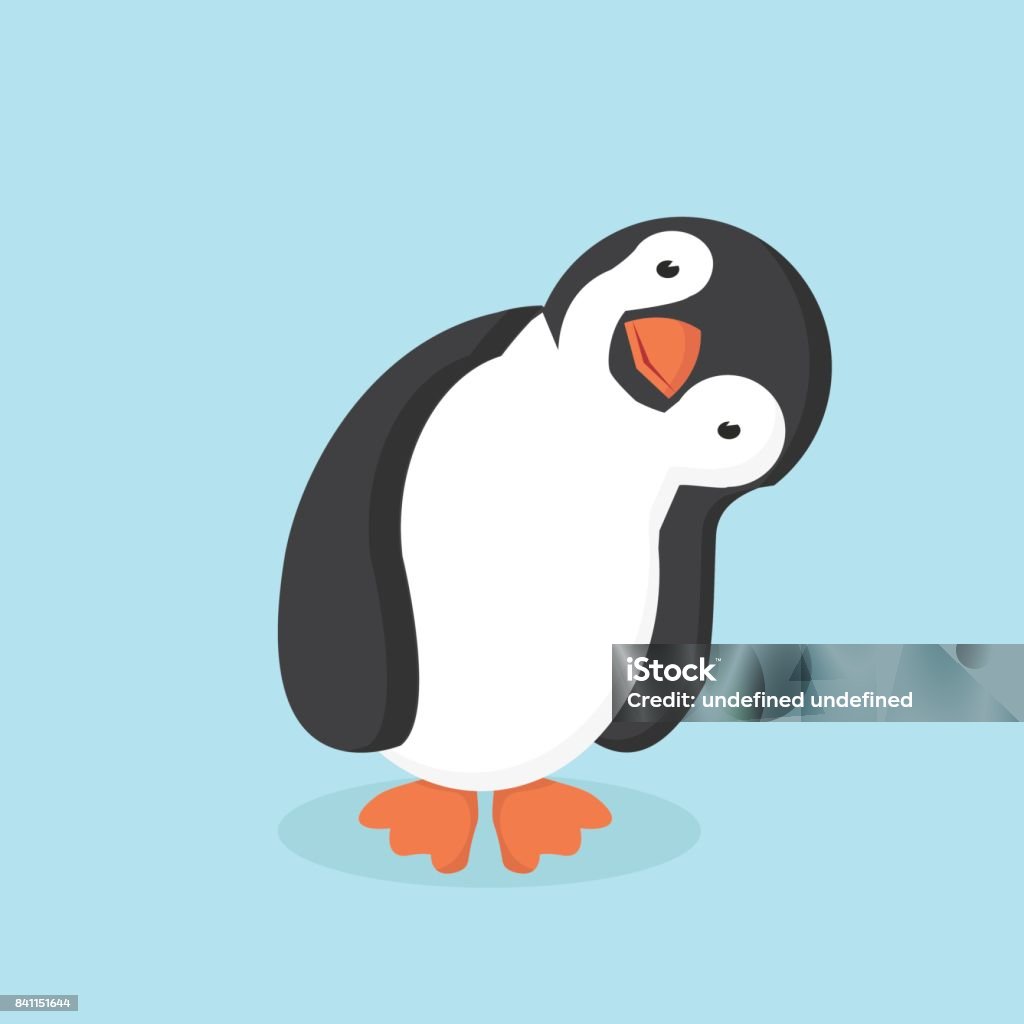 Dessin animé pingouin mignon - clipart vectoriel de Manchot libre de droits