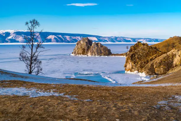 Photo of Rocks Shamanka at Cape Burkhan in Lake Baikal