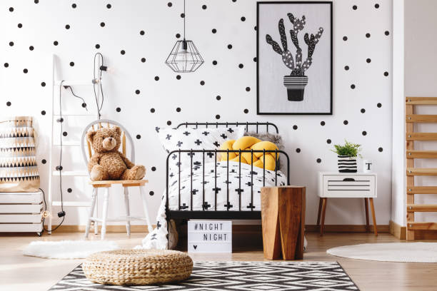 istock Teddy bear in kids room 841155126