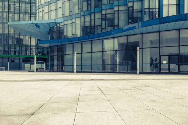 istock city building entrance parking lot 841155324