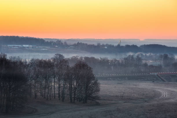 istock Sunrise through a river mist in the early spring 841156172