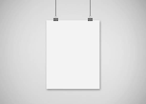 poster mock up - poster blank wall picture frame foto e immagini stock