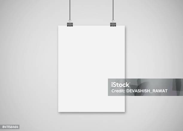 Poster Mock Up Stock Photo - Download Image Now - Poster, Template, Placard