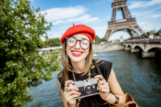 istock Tourist near the Eiffel tower 841158512