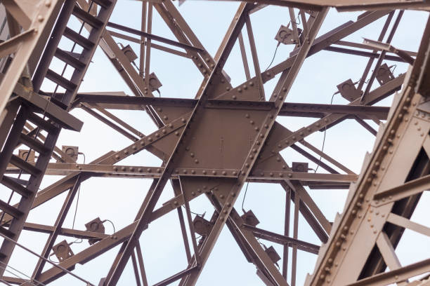 istock Metal architectural detail of the Eiffel Tower 841163570