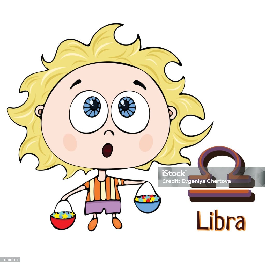 Cung Hoàng Đạo Hoạt Hình Thiên Bình Nhân Vật Chiêm Tinh Vẽ Tay Vẽ ...