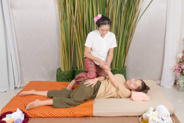 istock Relaxing thai massage to relieve the pain after hard work. 841173512