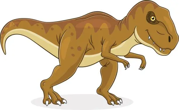 Vector illustration of Cartoon tyrannosaurus rex