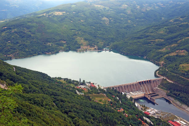istock hydroelectric power plant Perucac on Drina river landscape 841192220