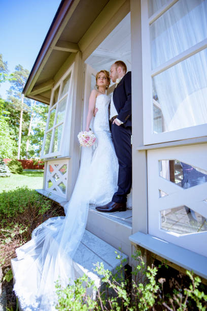 istock Wedding couple on the nature is hugging each other 841192544