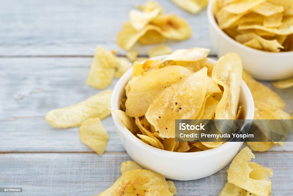 banana-chips - Lizenzfrei Kartoffelchips Stock-Foto