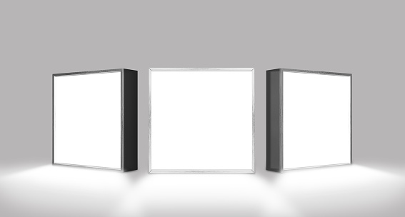 Lightbox On white Background 3D rendering