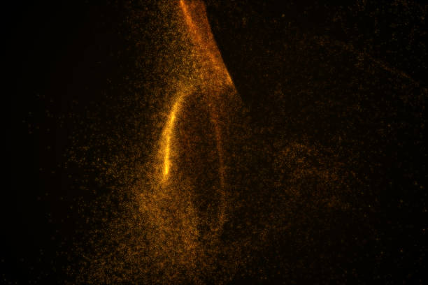 istock Abstract background made of orange glowing particles 841200242