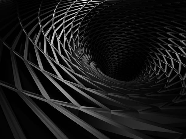 istock Abstract shining black hole tunnel background 841206800