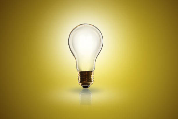 istock Idea concept -   light bulb on the color background 841208640