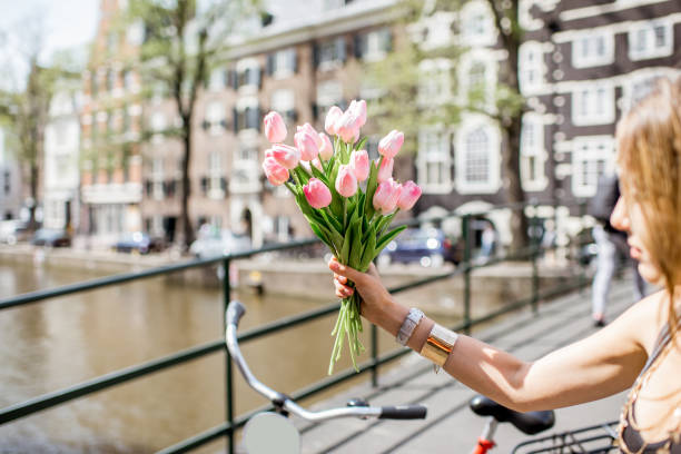istock Holding tulips in Amsterdam 841211506