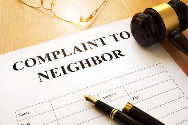 Complaint to neighbor on a table. Complaint to neighbor on a table. barking animal sound stock pictures, royalty-free photos & images