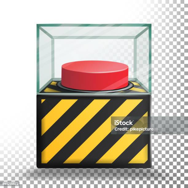 Panic Button Texture Panic Button Isolated Vector Red Alarm Shiny Button Transparent ...