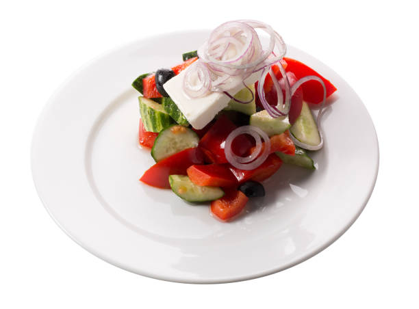 istock greek salad on a plate 841218438