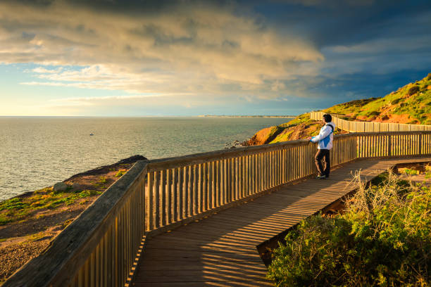 istock Woman at Hallett Cove boardwalk 841219324