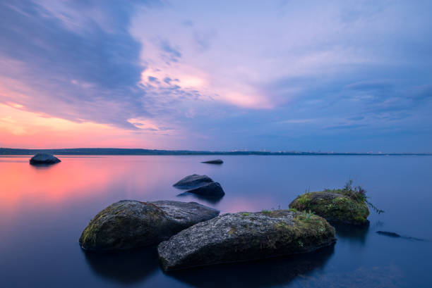 istock meditative landscape with textured foreground, long exposure 841229858