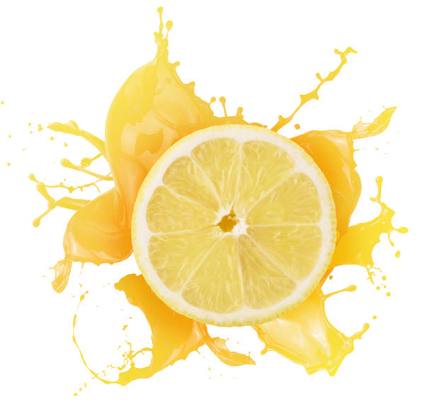 istock lemon with juice splash isolated on a white background 841230008
