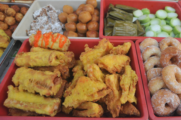 delicious Malaysian street food stock photo