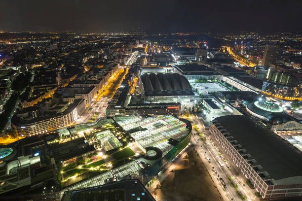 istock frankfurt am main germany at night from above 841234394