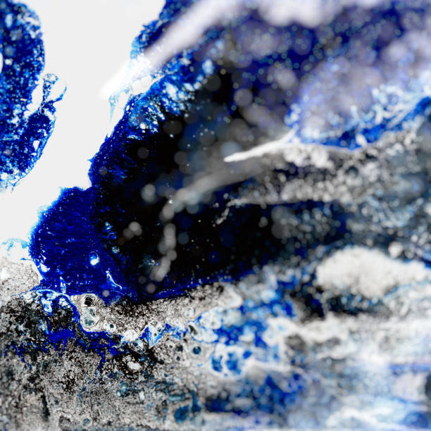 istock Liquid Acrylic paint, liquid artwork, abstract colorful background with colored painted cells, stains 841242294