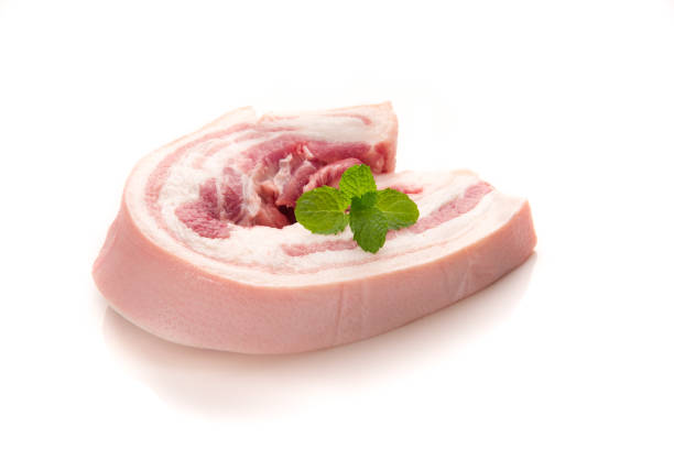 istock Pork on white background,Pork belly 841250648