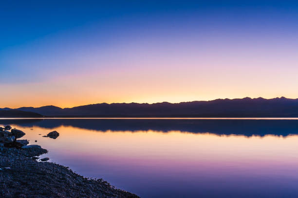 istock Beautiful dusk view on the lake 841250696