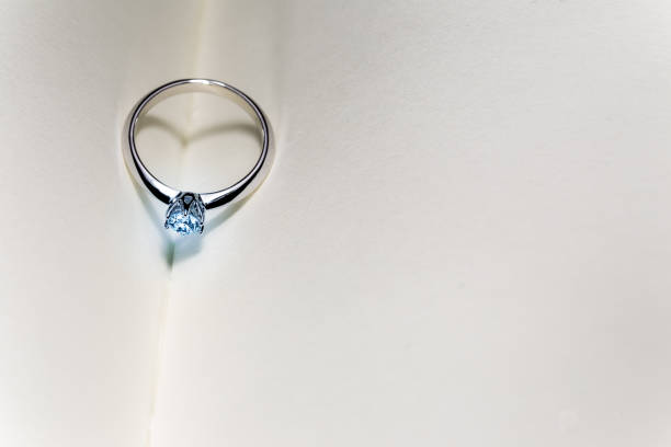 Ring box with diamond ring