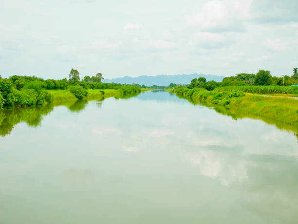istock Canal and reflection of cloud 841254682