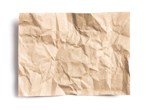 istock Recycle crumpled paper pad on white background 841257918
