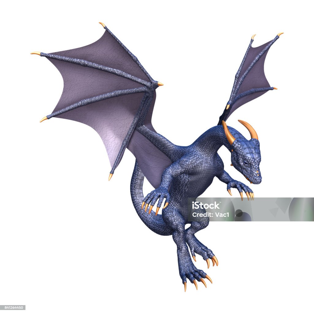 3D Rendering Fantasy Dragon on White 3D rendering of a fantasy dragon isolated on white background Dragon Stock Photo
