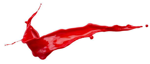 istock red paint splash isolated on a white background 841264960