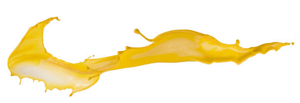 istock yellow paint splash isolated on a white background 841265970