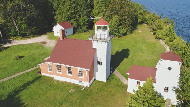 istock Scenic little Light House on Lake Michigan. 841268202