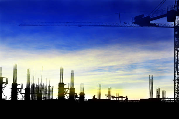 istock Silhouette images of construction sites 841278670