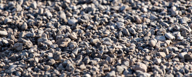 istock Crushed stone on the road as a background 841283648