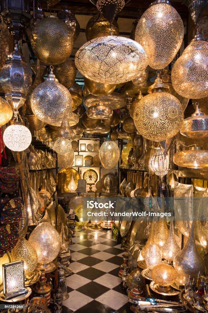 verpleegster Horen van Regeneratief Marrakesh Morocco Souk Lamps Stock Photo - Download Image Now - Marrakesh,  Lantern, Light - Natural Phenomenon - iStock