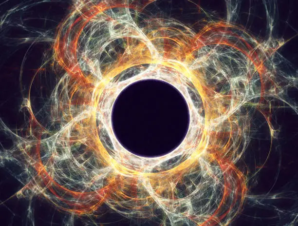 Abstract blackhole illustration in deep space.