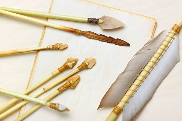 istock Primitive hunting and fishing arrows 841292538