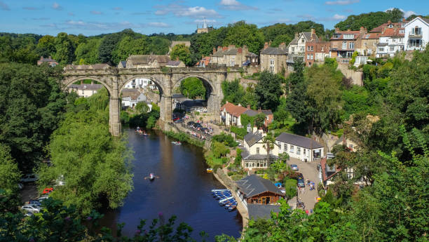 Knaresborough with the Viaduct Knaresborough with the Viaduct yorkshire england photos stock pictures, royalty-free photos & images