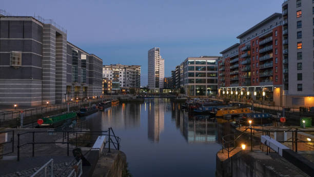 istock Clarence Dock at dusk, Leeds 841293222