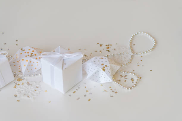 istock Christmas holidays composition on light background with copy space for your text 841297522