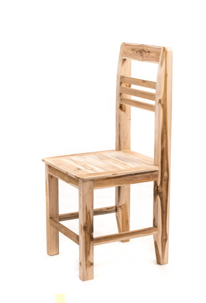 istock Wooden chair isolated on white background 841304380