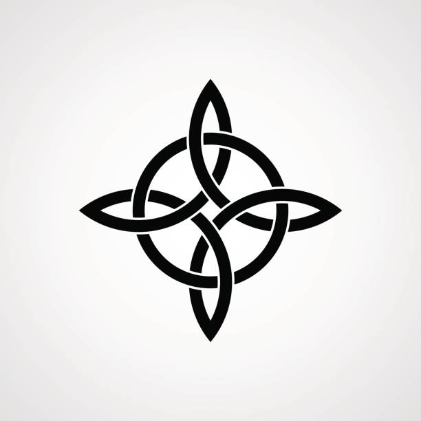 Celtic knot. Cross Celtic knot. Cross celtic shamrock tattoos stock illustrations